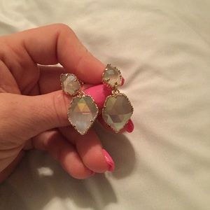 Quincy Drop Earrings in Iridescent & Gold.